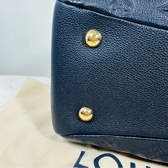 Louis Vuitton Ponthieu Handbag Monogram Empreinte Leather PM Blue Marine Rouge - Picture 11 of 16